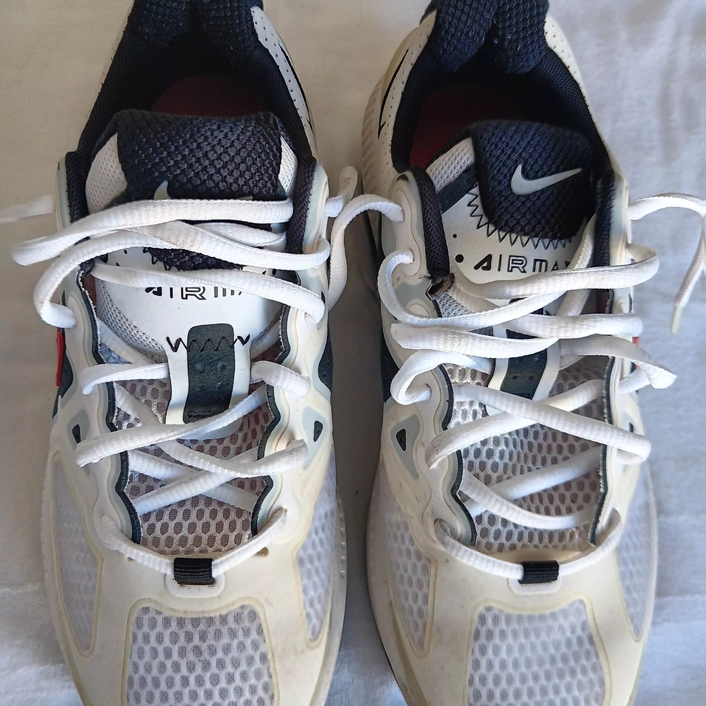 Nike Kids' White and Navy Air Max Sneakers